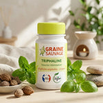 Triphaline Vegan en gélules Graine Sauvage avec capuchon vert et herbes naturelles