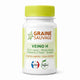 Flacon Veino H Vegan en gélules avec bouchon jaune-vert sur fond blanc