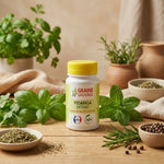 Vidanga extrait 60 gélules Graine Sauvage avec herbes naturelles sur surface bois