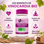 Vinocardia Bio 60 gélules - Complément santé cardiaque, circulation sanguine et gestion stress