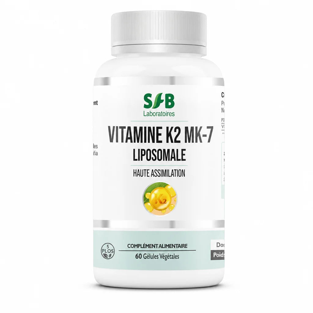 Vitamine K2 MK7 liposomale 60 gélules SFB bouteille blanche