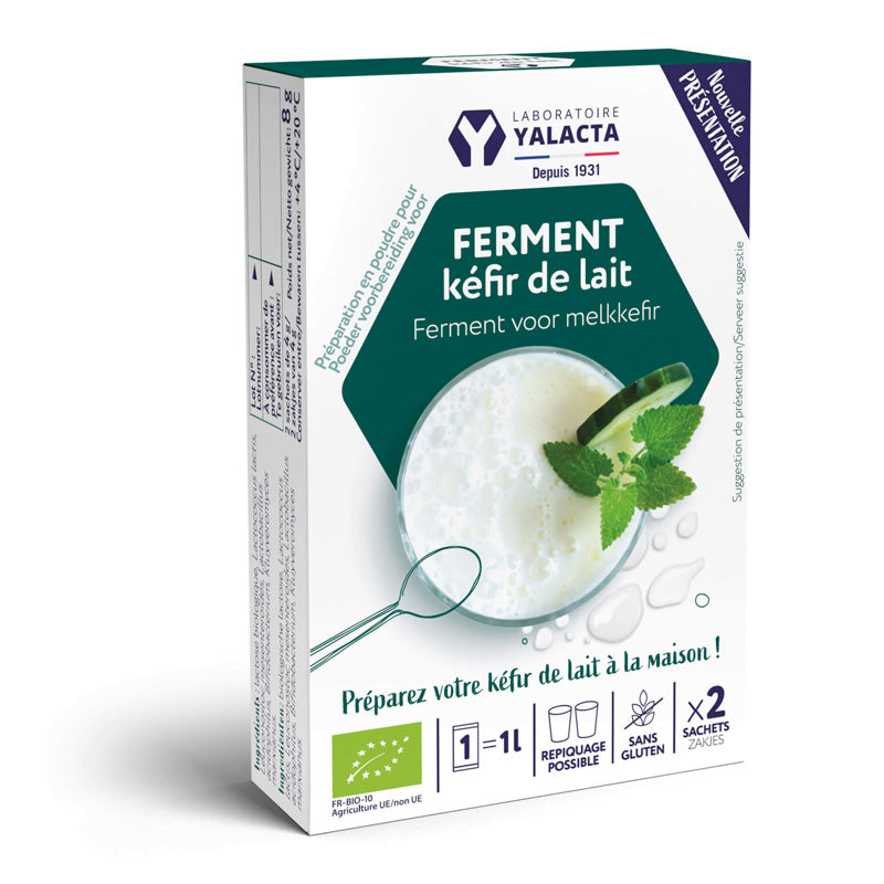 Ferment pour Kéfir de lait bio en sachets – Yalacta