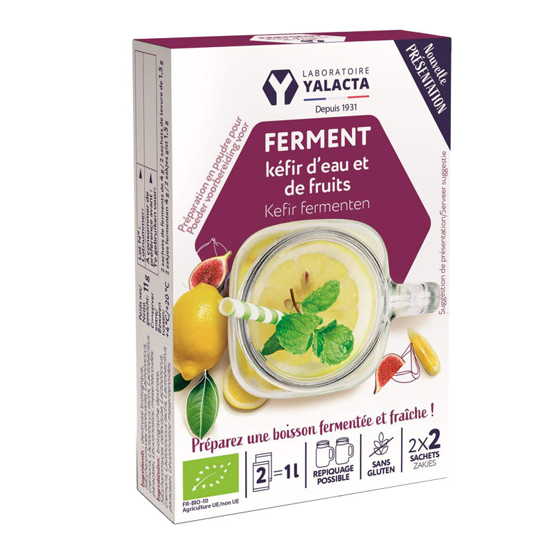 Ferment pour Kéfir d'eau et fruits bio en sachets – Yalacta