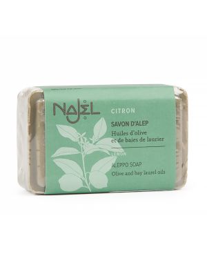 Savon d'Alep à l'huile essentiel de citron - 100 g de la marque Najel
