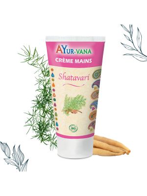 Crème pour les mains bio au Shatavari de la marque Ayurvana