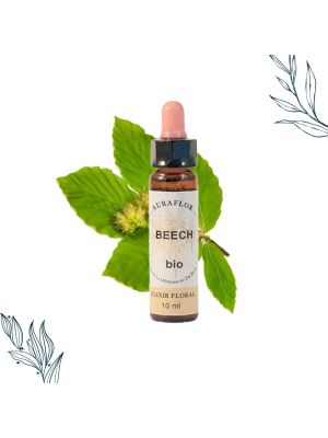 Compte gouttes de 10 ml de fleur de bach hêtre bio de la marque Dioter