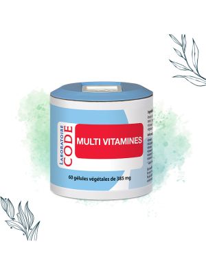 Pilulier Multi Vitamines en 60 gélules végétales de Laboratoire Code