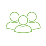 Pictogramme de trois personnes