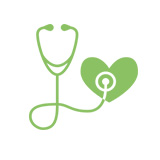 Pictogramme d'un stéthoscope et d'un coeur