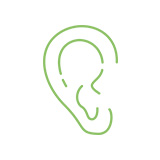 Pictogramme d'une oreille
