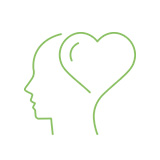 Pictogramme d'une tête et d'un coeur