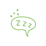Pictogramme d'une bulle avec ZZZ à l'intérieur symbolisant le sommeil